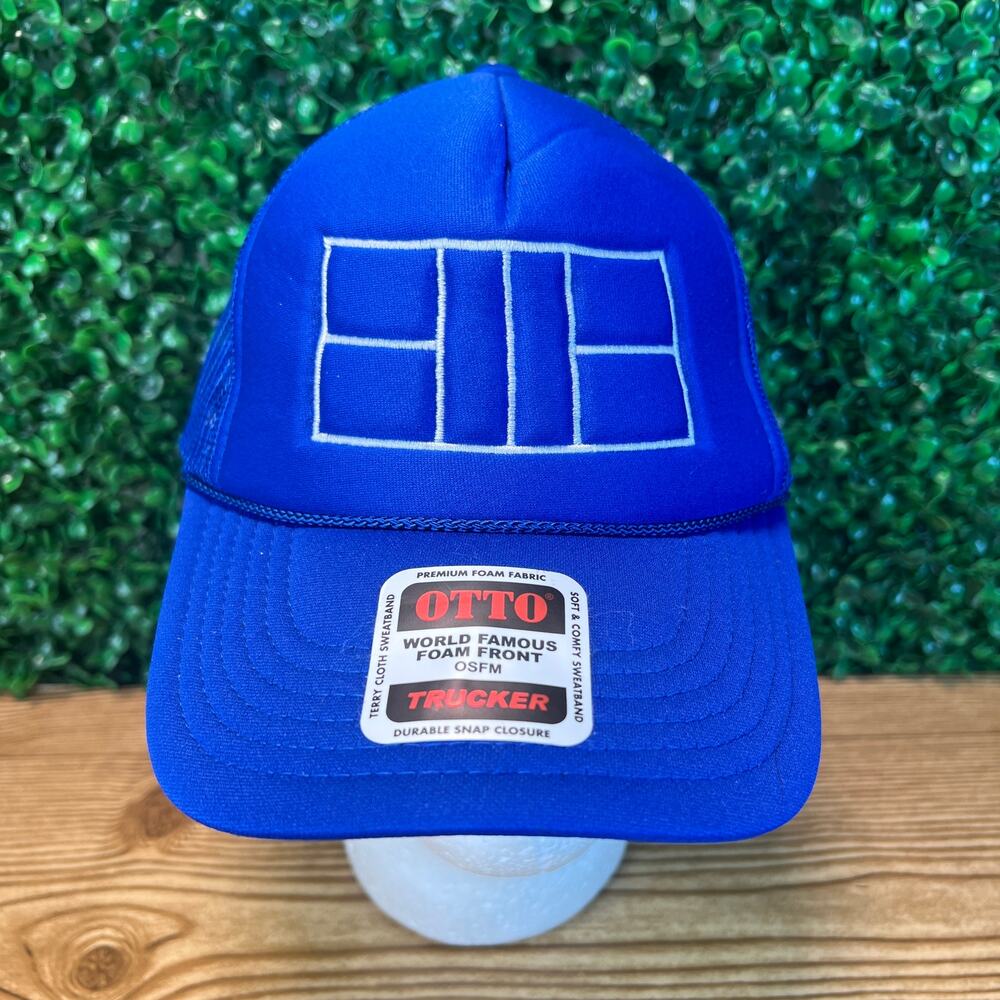 NWT Pickleball The Big Pickle Blue Mesh White Court Lines Snapback Foam Hat